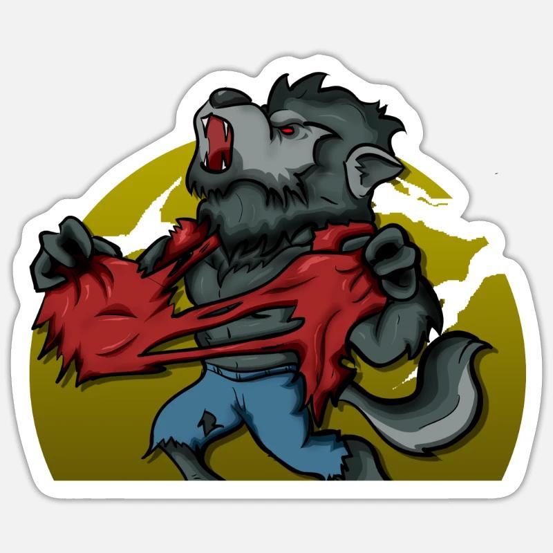 Werwolf Sticker Größe S (10 x 10 cm)