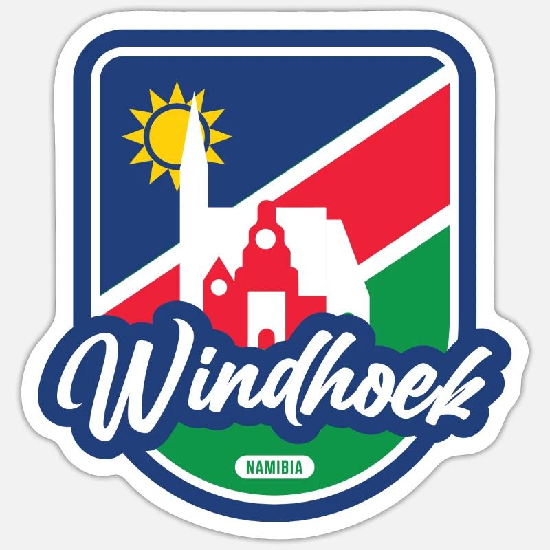 Windhoek - Namibia - Sticker size S (10 x 10 cm) - white matte
