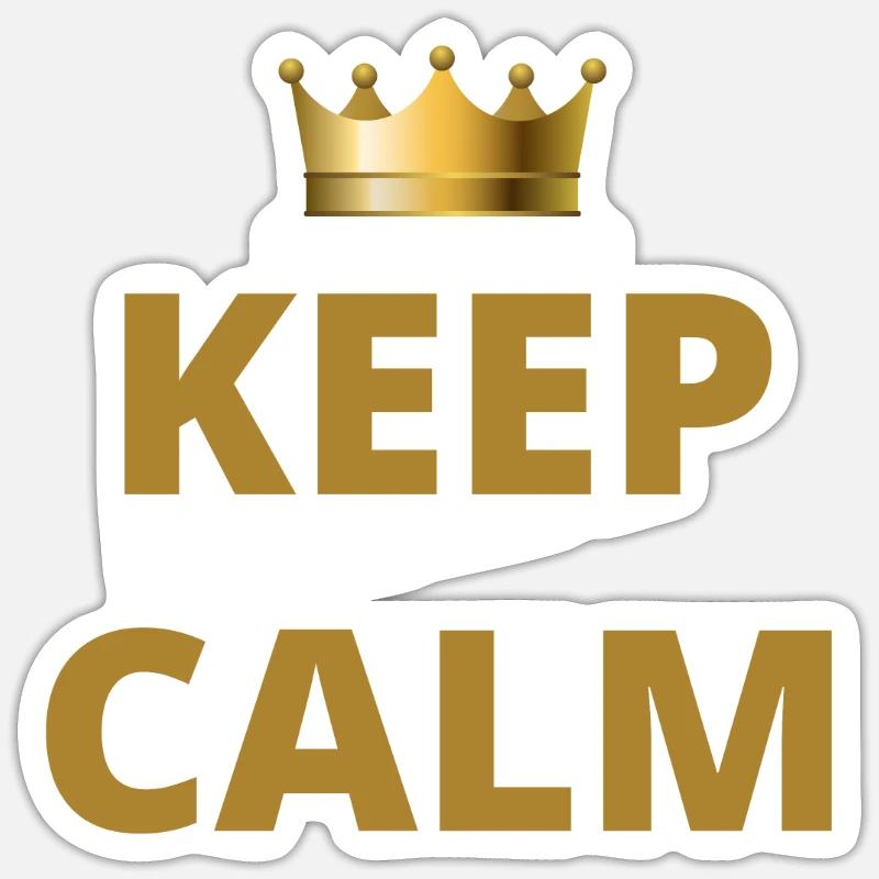 KEEP CALM keep calm - Sticker size S (10 x 10 cm) - white matte
