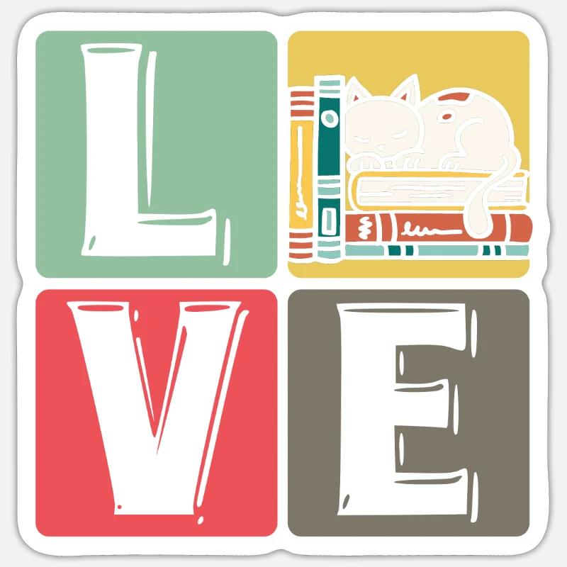 Funny Reading Book Bookworm Reader Fun Lover Sticker size S (10 x 10 cm)