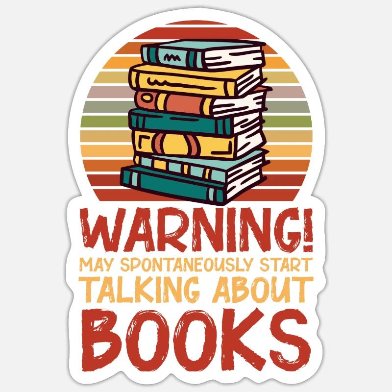 Funny Reading Book Bookworm Reader Fun Lover Sticker size S (10 x 10 cm)