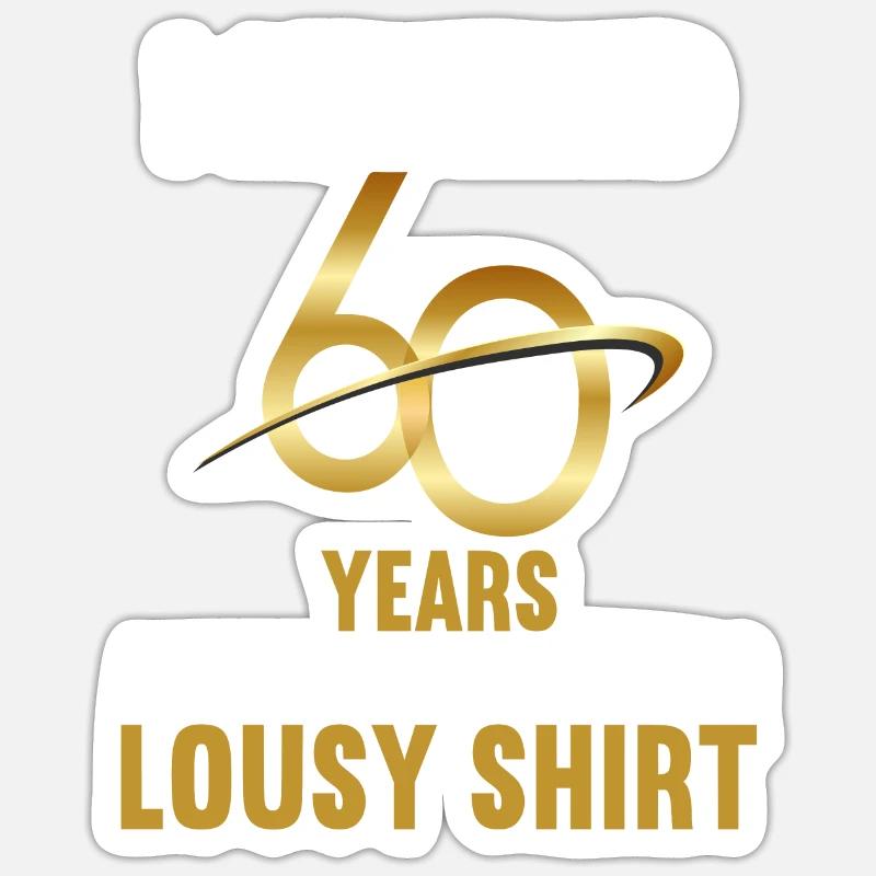 60 ans 60 ans - Sticker taille S (10 x 10 cm) - blanc mat