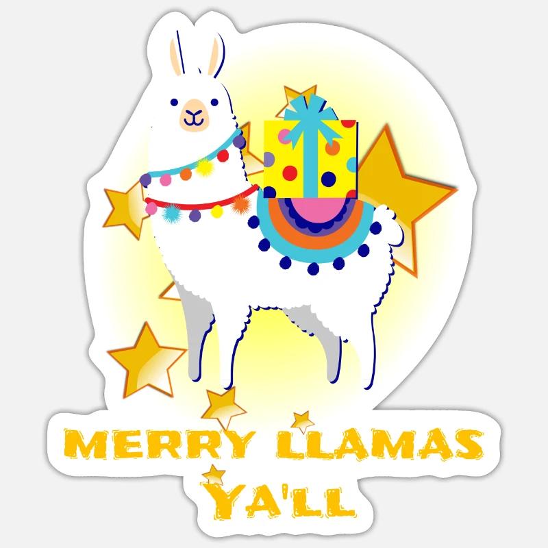 Noël Noël Noël Noël - Sticker taille S (10 x 10 cm) - blanc mat
