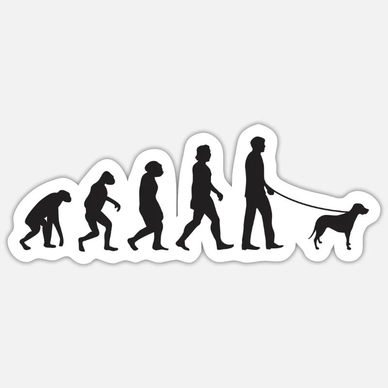 Brandlbracke Evolution Bracke Hund Jagdhund - Sticker Größe S (10 x 10 cm) - Mattweiß