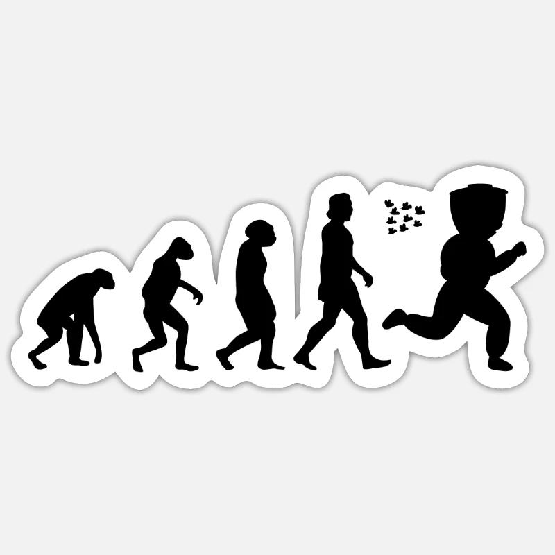 Apiculteurs Evolution Abeilles Apiculteurs Apiculteurs - Sticker taille S (10 x 10 cm) - blanc mat