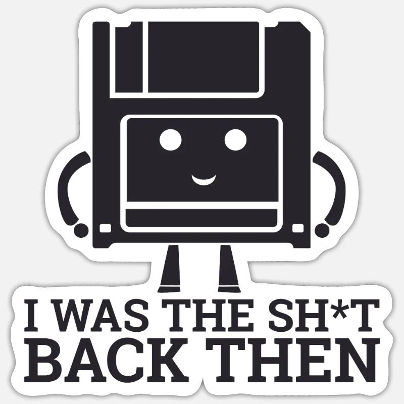 "Diskette | Computer Science Computer Geek" - Sticker size S (10 x 10 cm) - white matte