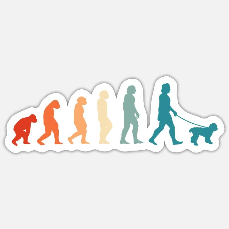 Labradoodle Evolution Australia Goldendoodle - Sticker size S (10 x 10 cm) - white matte