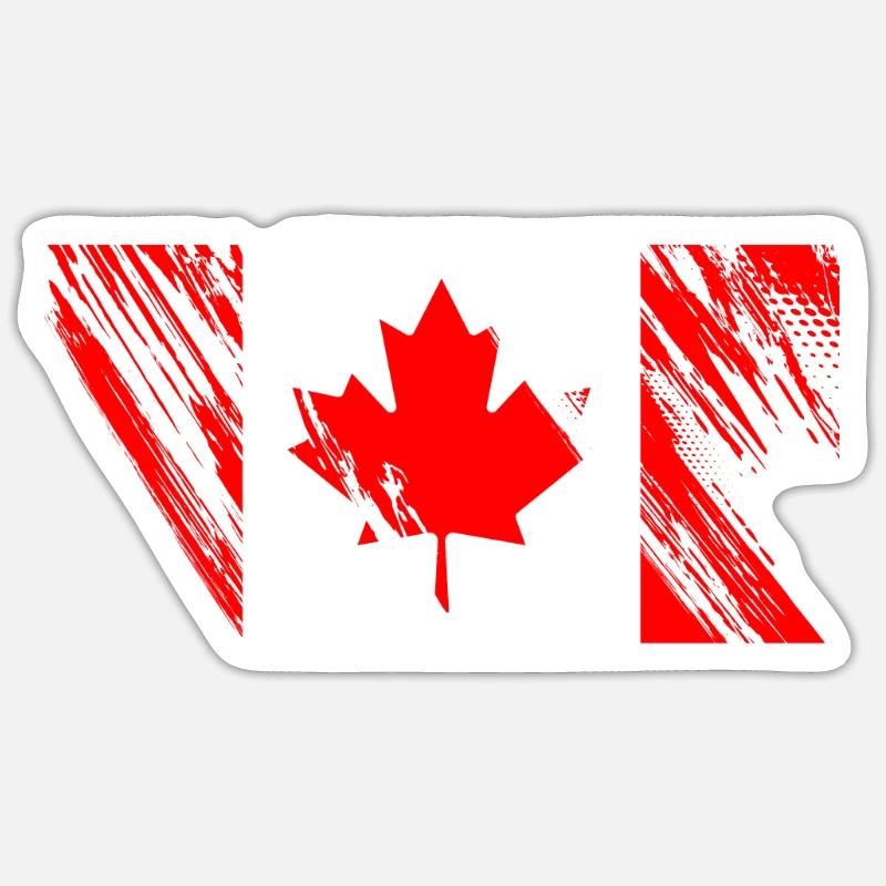 Canada - Sticker taille S (10 x 10 cm) - blanc mat