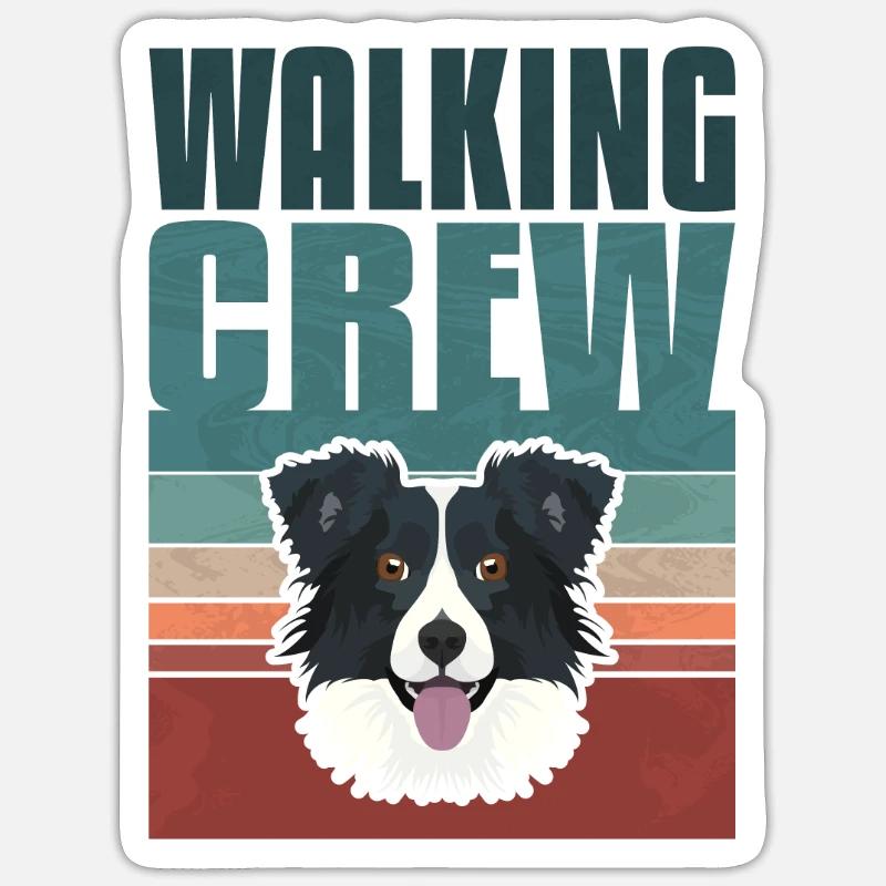 Gassi Crew, Border Collie - Sticker size S (10 x 10 cm) - white matte