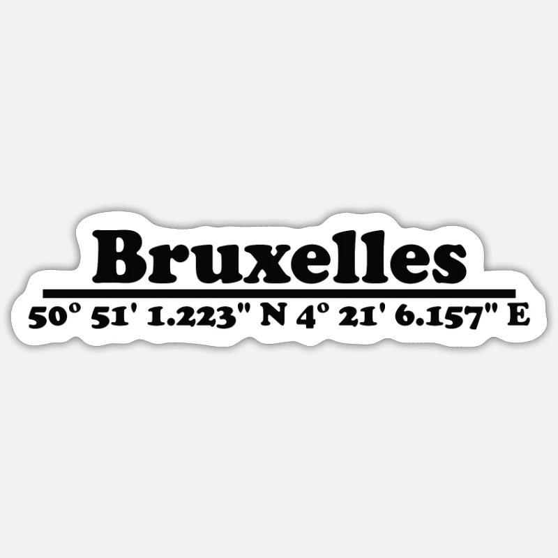 Brussels coordinates Sticker size S (10 x 10 cm)