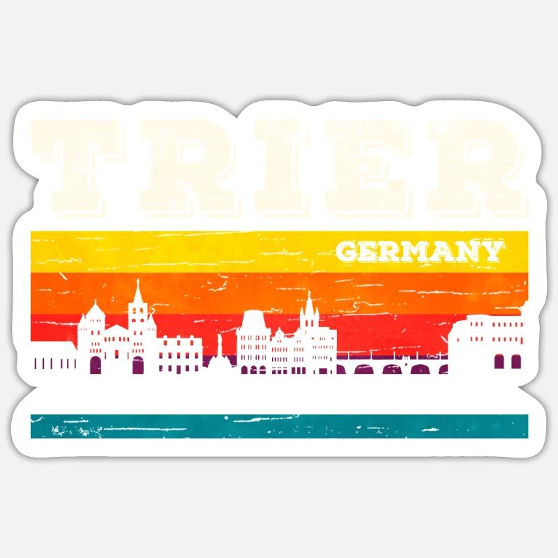 Trier - Sticker Größe S (10 x 10 cm) - Mattweiß