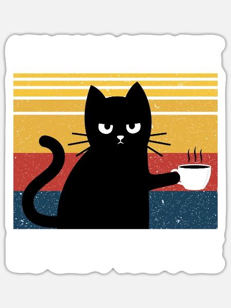 Ich habe gekocht, es gibt Kaffee - Sticker Größe S (10 x 10 cm) - Mattweiß