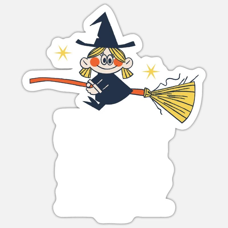 Witch - Sticker size S (10 x 10 cm) - white matte