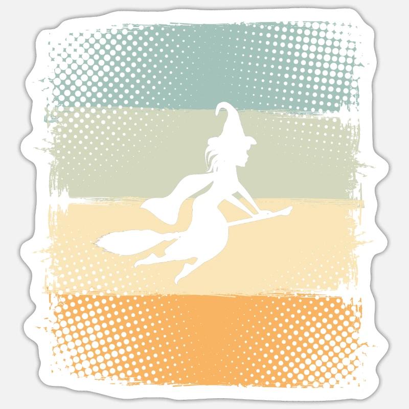 Hexe - Sticker Größe S (10 x 10 cm) - Mattweiß