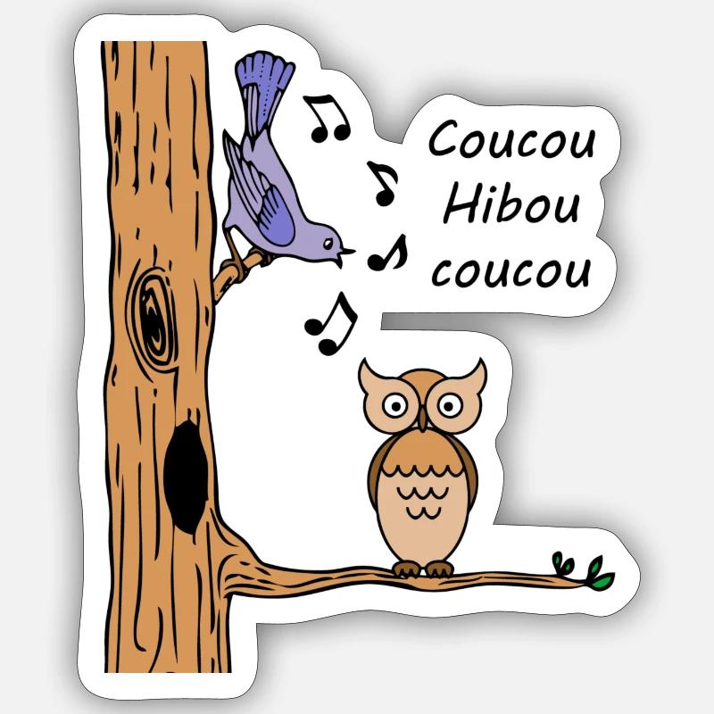 coucou 2 Sticker taille S (10 x 10 cm)