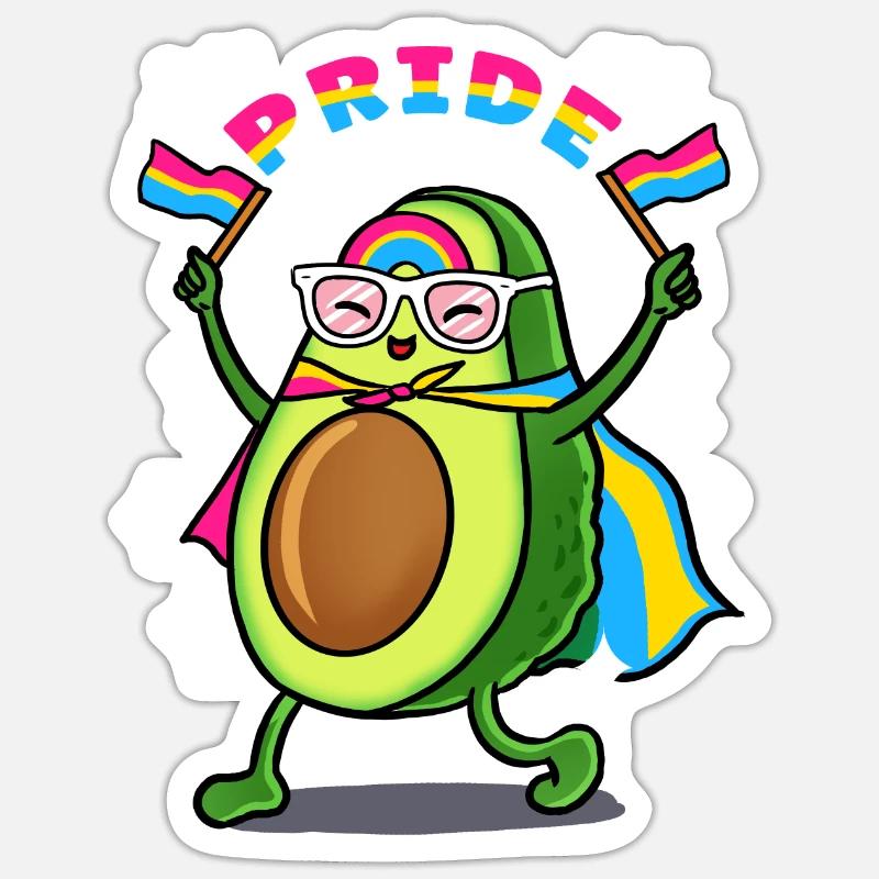 Avocado Pan Pride Sticker size S (10 x 10 cm)