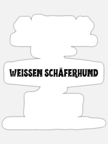 Einen deutschen Schäferhund kann jeder führen... - Sticker Größe S (10 x 10 cm) - Mattweiß