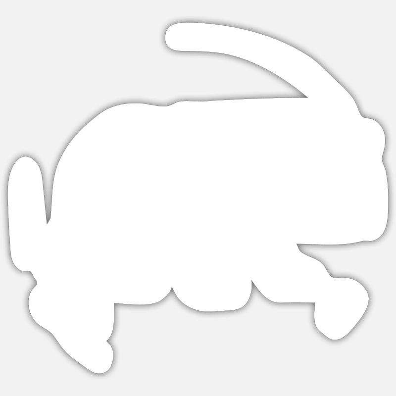 Ours - Sticker taille S (10 x 10 cm) - blanc mat