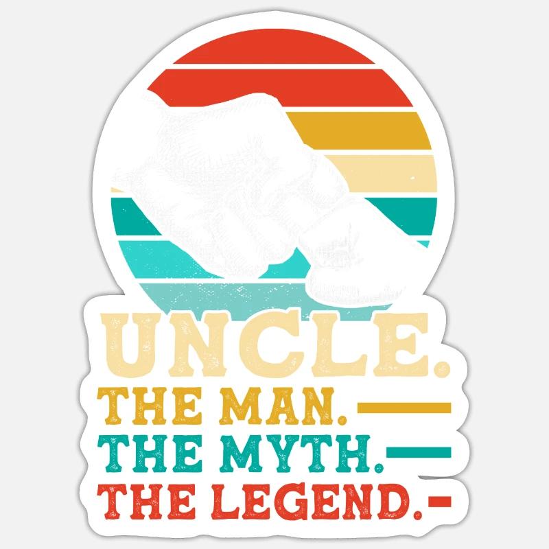 Uncle uncle gift - Sticker size S (10 x 10 cm) - white matte