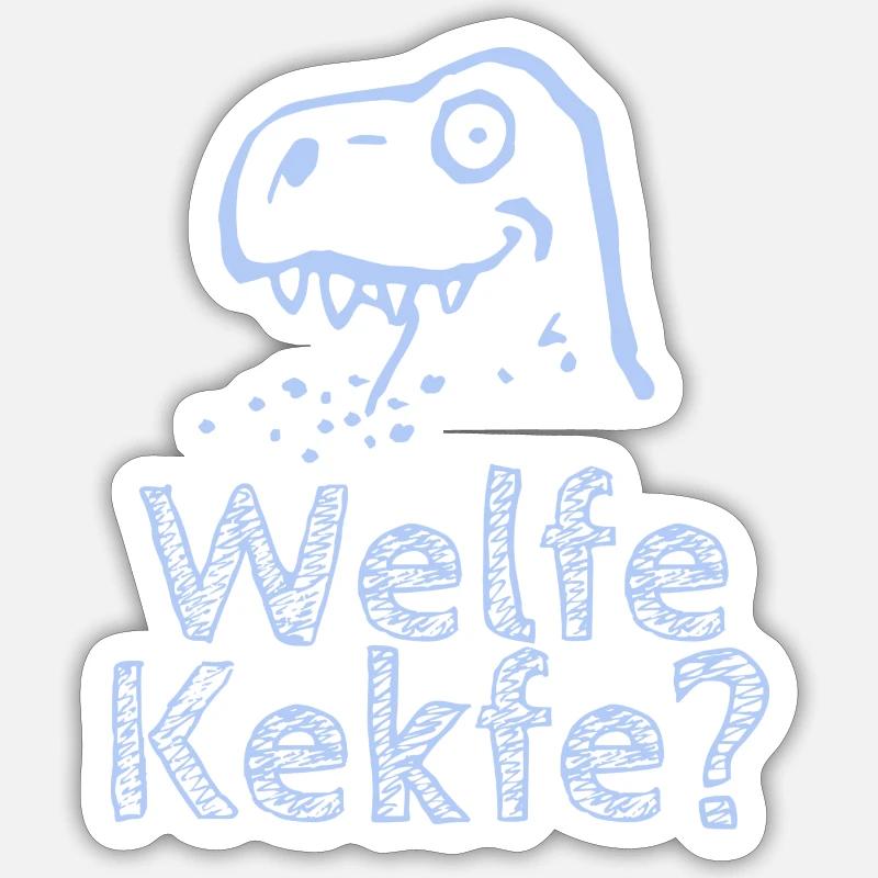 Welfe Kekfe - Sticker Größe S (10 x 10 cm) - Mattweiß