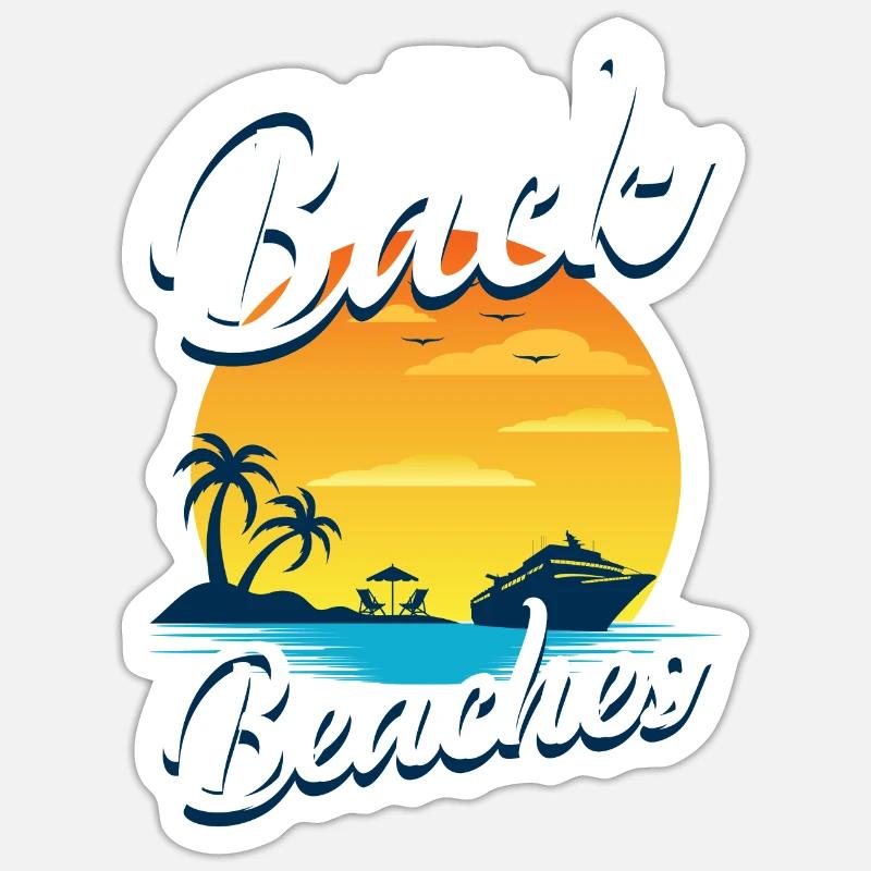 Bateau de croisière - Sticker taille S (10 x 10 cm) - blanc mat