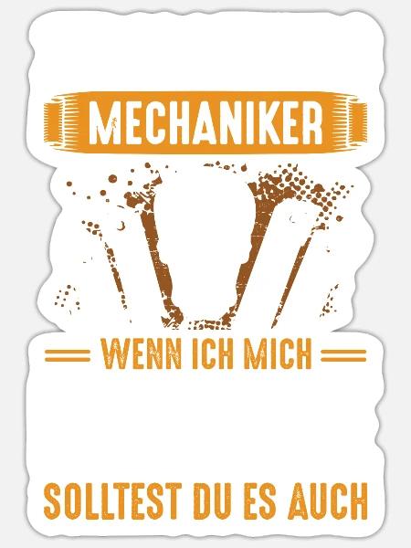 Zerspanungsmechaniker - Sticker Größe S (10 x 10 cm) - Mattweiß