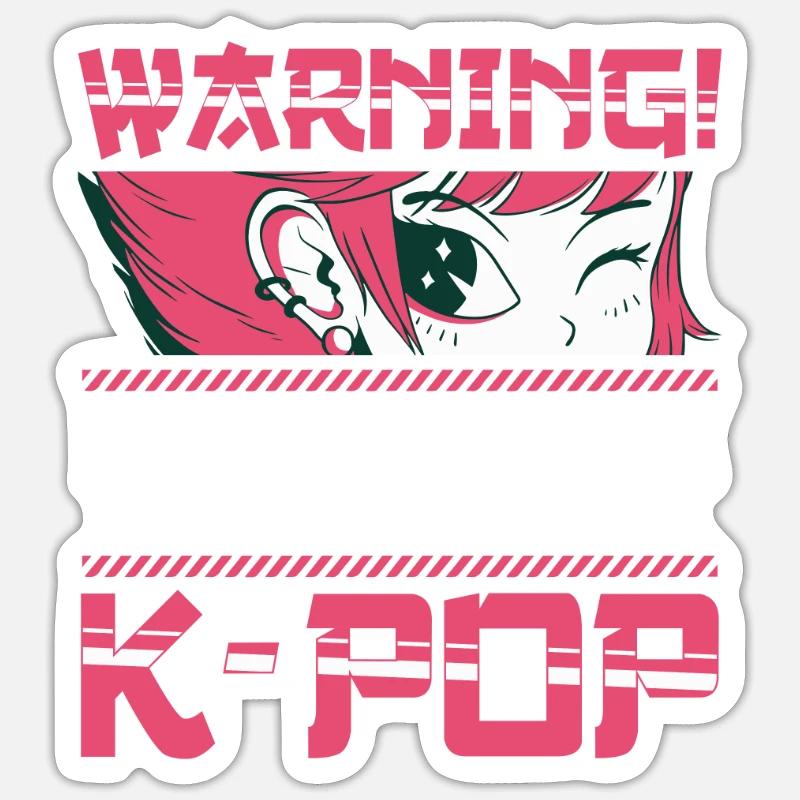 K-Pop - Sticker size S (10 x 10 cm) - white matte