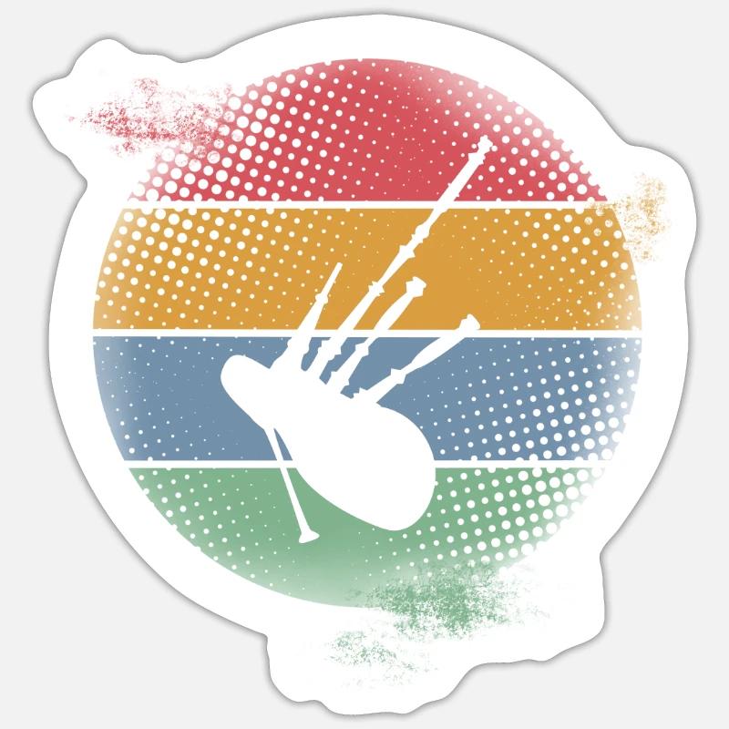 Cornemuse - Sticker taille S (10 x 10 cm) - blanc mat