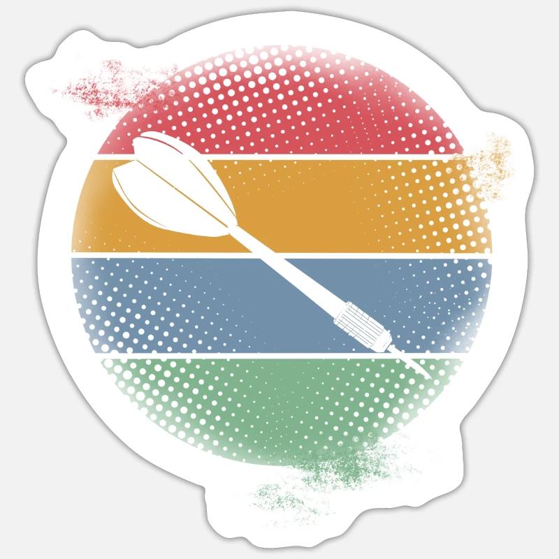 Fléchettes - Sticker taille S (10 x 10 cm) - blanc mat