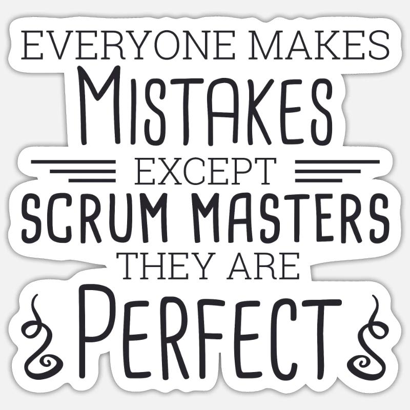 « Scrum Master Perfect perfect | » Scrum Master" » - Sticker taille S (10 x 10 cm) - blanc mat