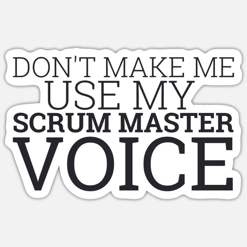 "Scrum Master Voice | "Scrum Master"" - Sticker Größe S (10 x 10 cm) - Mattweiß