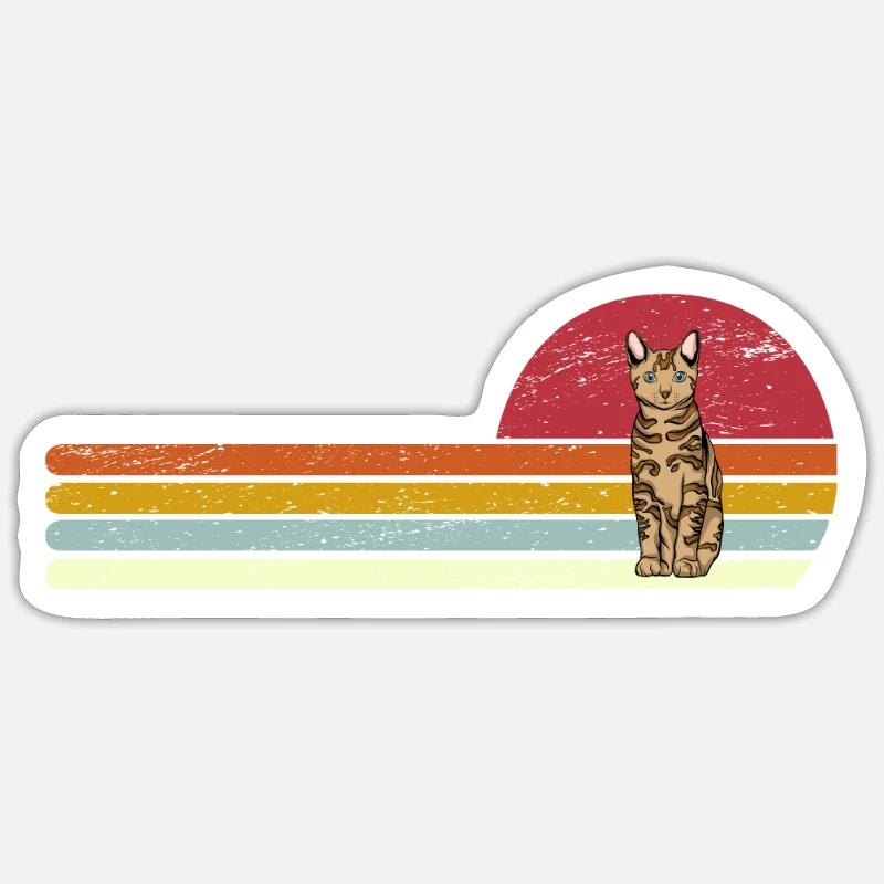 Bengale - Sticker taille S (10 x 10 cm) - blanc mat