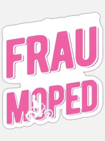 Mofa Geschenk - Sticker Größe S (10 x 10 cm) - Mattweiß