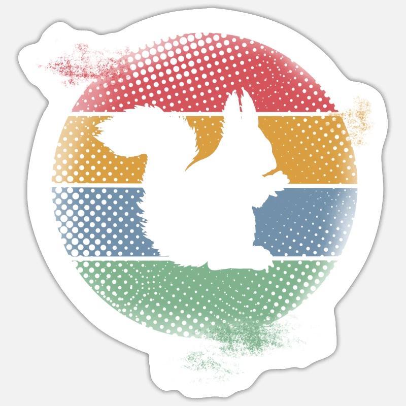 Squirrel Sticker size S (10 x 10 cm)