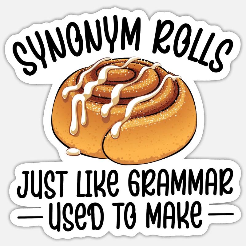 Synonym Rolls Englisch Lehrer Grammatik Sticker Größe S (10 x 10 cm)
