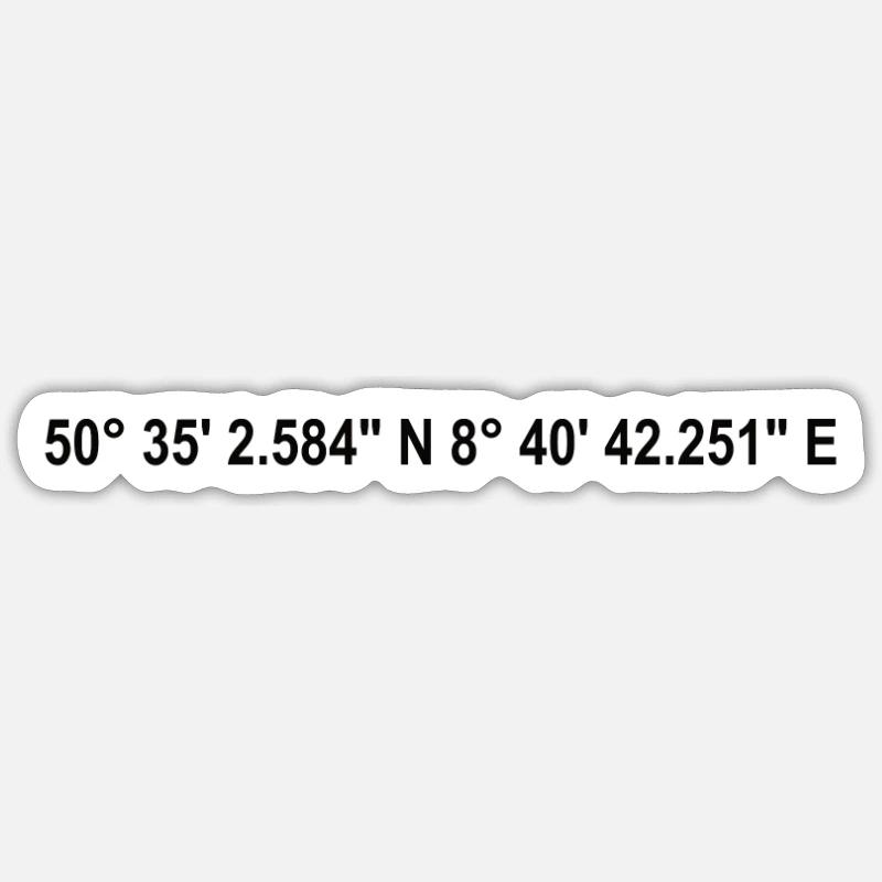 Casting Coordinates - Sticker size S (10 x 10 cm) - white matte