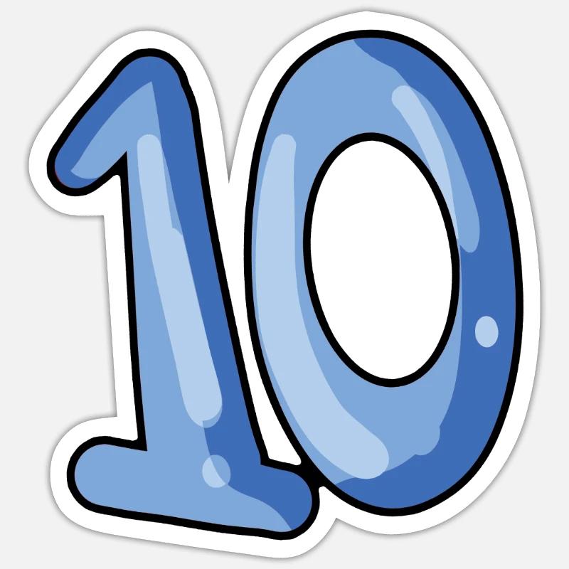 10 - Sticker taille S (10 x 10 cm) - blanc mat
