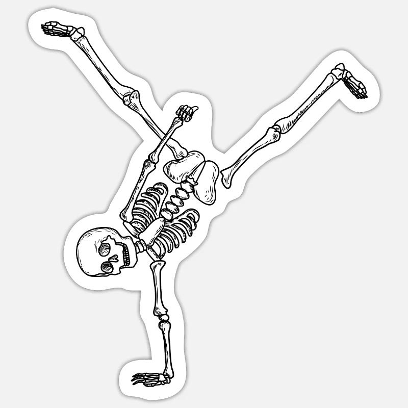 Breakdance - Sticker Größe S (10 x 10 cm) - Mattweiß