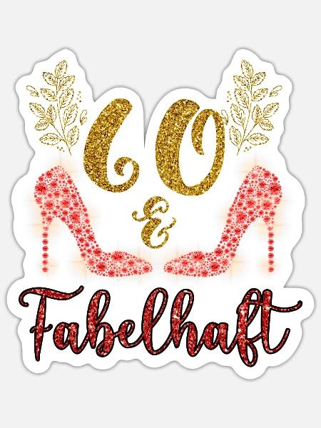 Geburtstag 60 Sixty - Sticker Größe S (10 x 10 cm) - Mattweiß