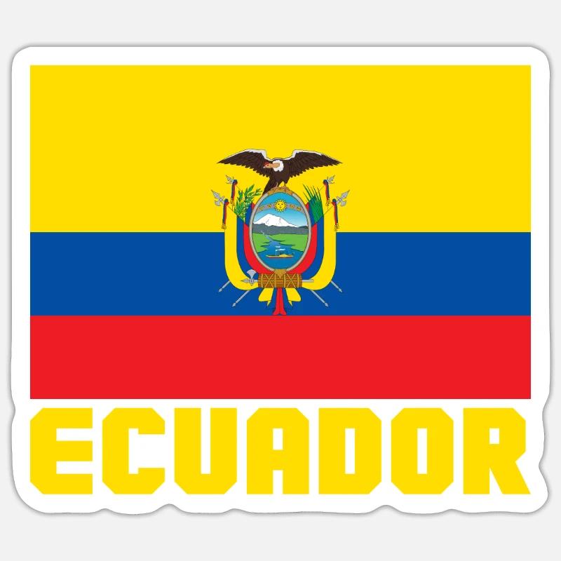 Ecuador - Sticker size S (10 x 10 cm) - white matte