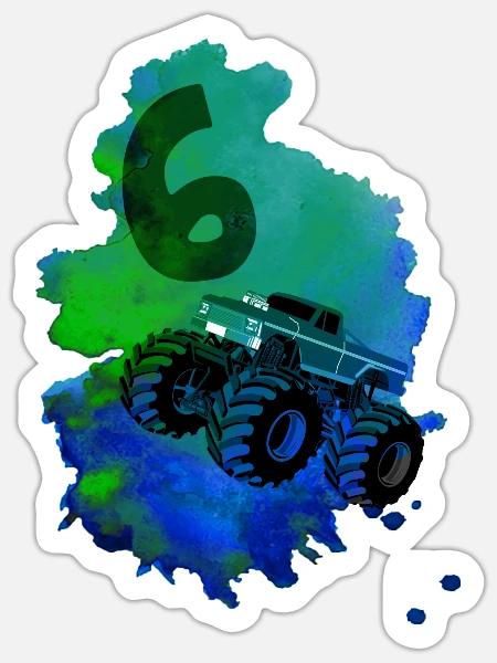 6. Geburtstag - 6- 6- Jahre- 6 Jahre alt - Sticker Größe S (10 x 10 cm) - Mattweiß