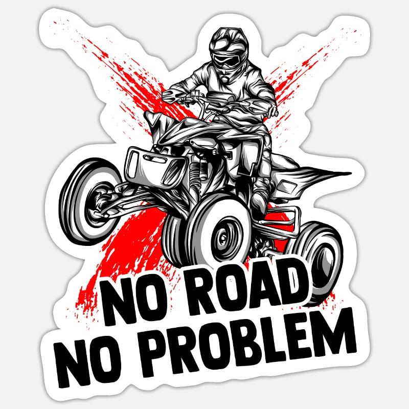 Quad - Sticker Größe S (10 x 10 cm) - Mattweiß