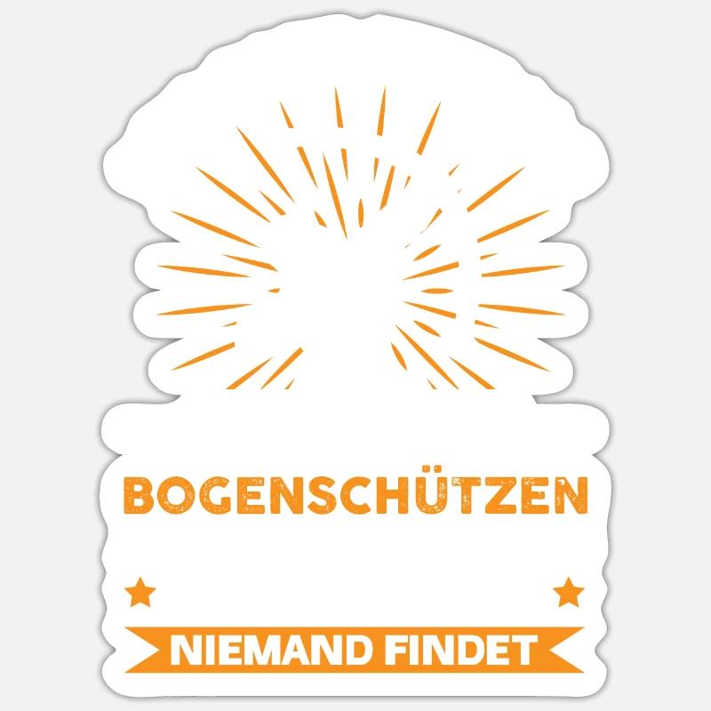 Bogenschießen Bogenschiessen Geschenk - Sticker Größe S (10 x 10 cm) - Mattweiß