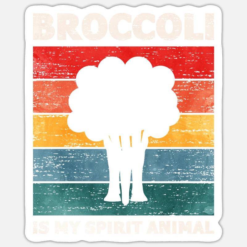 Broccoli - Sticker size S (10 x 10 cm) - white matte