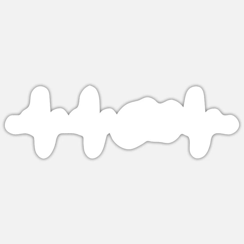 Saut en longueur - Sticker taille S (10 x 10 cm) - blanc mat