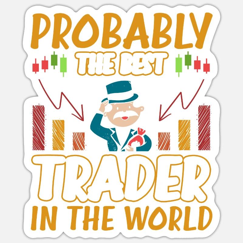 Forex trader #1 - Sticker taille S (10 x 10 cm) - blanc mat