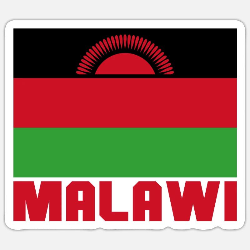 Malawi - Sticker size S (10 x 10 cm) - white matte