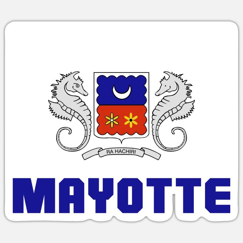 Mayotte - Sticker size S (10 x 10 cm) - white matte