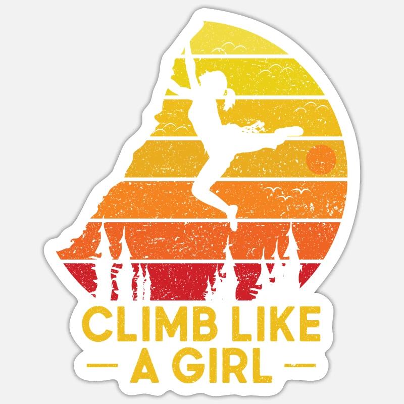 Escalade Boulder Escalade - Sticker taille S (10 x 10 cm) - blanc mat