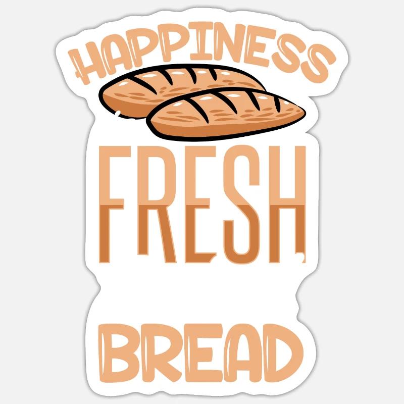 Bread - Sticker size S (10 x 10 cm) - white matte